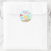 Geburtstagsaufkleber für niedliche Mädels Runder Aufkleber (Tasche)