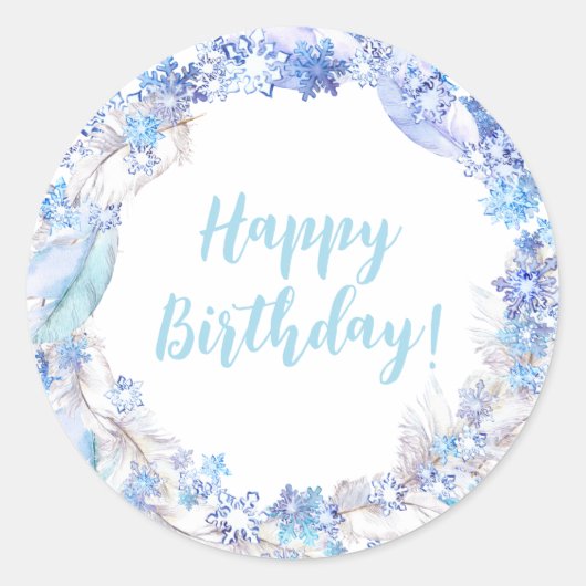 Geburtstagsaufkleber gefroren runder aufkleber (Vorderseite)
