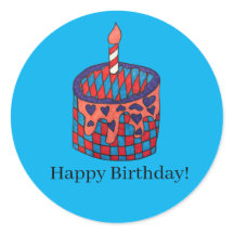 Geburtstagsaufkleber