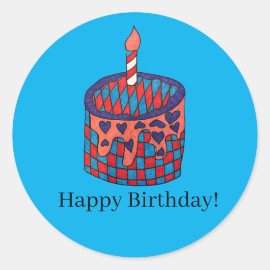Geburtstagsaufkleber Runder Aufkleber (Vorderseite)