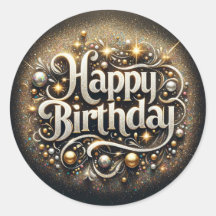 Geburtstagsaufkleber