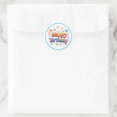 Geburtstagsaufkleber Runder Aufkleber (Tasche)