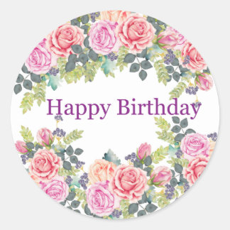Geburtstagsaufkleber Runder Aufkleber