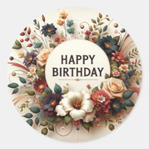 Geburtstagsaufkleber