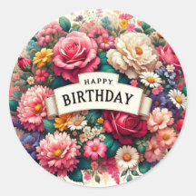 Geburtstagsaufkleber