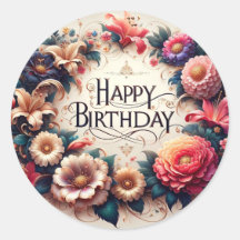 Geburtstagsaufkleber