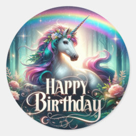 Geburtstagsaufkleber Runder Aufkleber