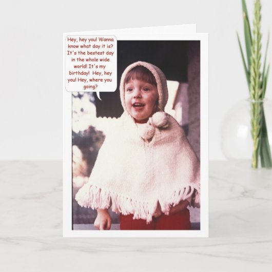 Geburtstagsaufregung Karte (Vorderseite)