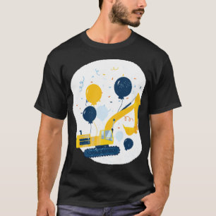 Geburtstagsbagger Bulldozer Bau süße Arbeit T-Shirt