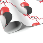 Geburtstagsballon auf weiß geschenkpapier (Rolleneckpunkt)