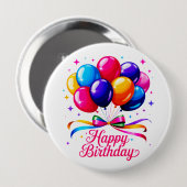 Geburtstagsballon Button (Vorne & Hinten)