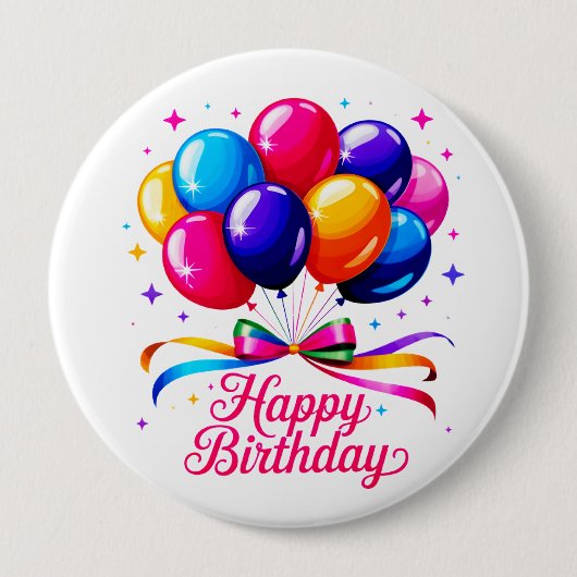 Geburtstagsballon Button (Vorderseite)