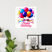 Geburtstagsballon Poster (Heimbüro)