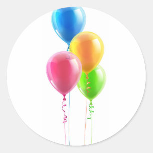 Geburtstagsballon-Set Runder Aufkleber