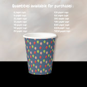 Geburtstagsballons Dunkelblaue Papiertasse Pappbecher