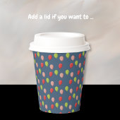 Geburtstagsballons Dunkelblaue Papiertasse Pappbecher