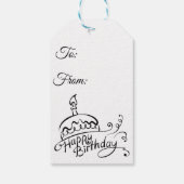 Geburtstagsballons Geschenkanhänger (Rückseite)