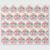 Geburtstagsballons Geschenkpapier (Flach)