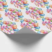 Geburtstagsballons Geschenkpapier (Ecke)