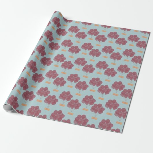 Geburtstagsballons Geschenkpapier (Ungerollt)