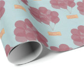 Geburtstagsballons Geschenkpapier (Rolleneckpunkt)
