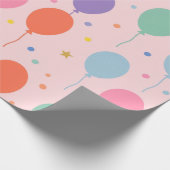 Geburtstagsballons Geschenkpapier (Ecke)