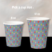 Geburtstagsballons Hellblaue Papiertasse Pappbecher
