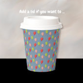 Geburtstagsballons Hellblaue Papiertasse Pappbecher