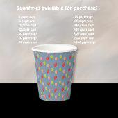 Geburtstagsballons Hellblaue Papiertasse Pappbecher