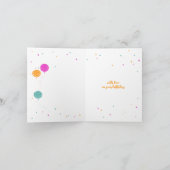 Geburtstagsballons, individuell anpassbare Geburts Karte (Innenseite)