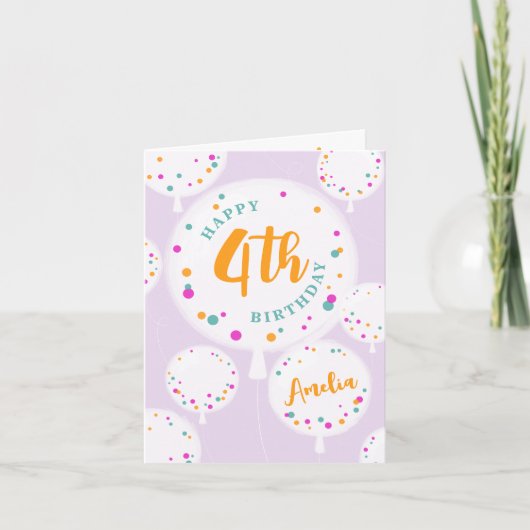 Geburtstagsballons individuell anpassbare Geburtst Karte (Vorderseite)