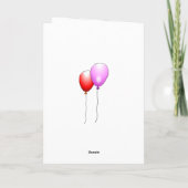 Geburtstagsballons Karte (Rückseite)