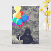 Geburtstagsballons Karte (Gelbe Blume)