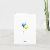 Geburtstagsballons Karte (Rückseite)