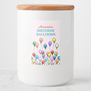 Geburtstagsballons Lebensmitteletikett