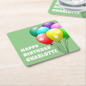 Geburtstagsballons Papier Untersetzer (angewinkelt)