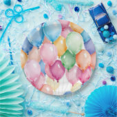 Geburtstagsballons Pappteller (Party)