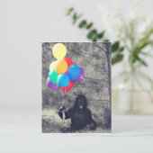 Geburtstagsballons Postkarte (Stehend Vorderseite)