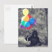 Geburtstagsballons Postkarte (Vorne/Hinten)