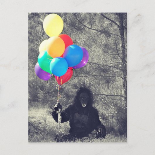 Geburtstagsballons Postkarte (Vorderseite)