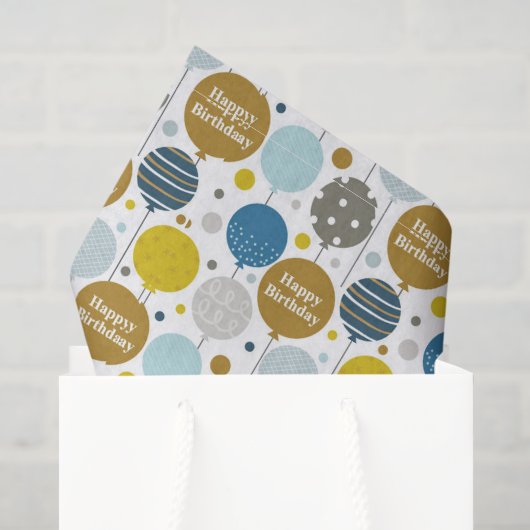 Geburtstagsballons seidenpapier (Geschenktüte)
