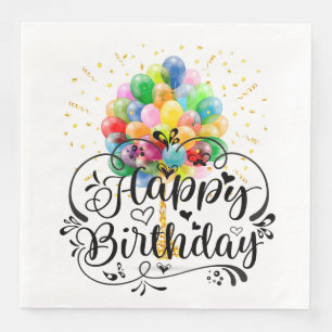 Geburtstagsballons Serviette