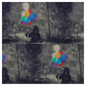 Geburtstagsballons Stoff (Nahaufnahme)