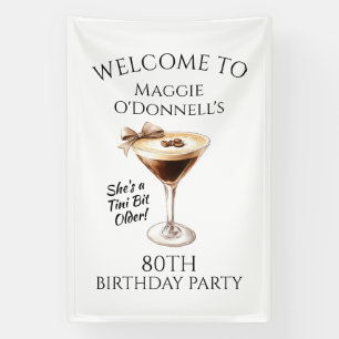 Geburtstagsbanner 80. Espresso Martini Banner