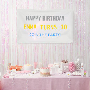 Geburtstagsbanner Individuell Party Fett L Banner