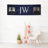 Geburtstagsbanner mit individuellen Initialen, Bla Banner (Insitu)