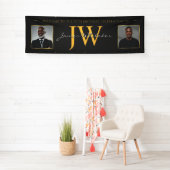 Geburtstagsbanner mit individuellen Initialen, Sch Banner (Insitu)
