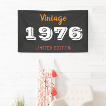 Geburtstagsbanner - Vintag 1976 Limited