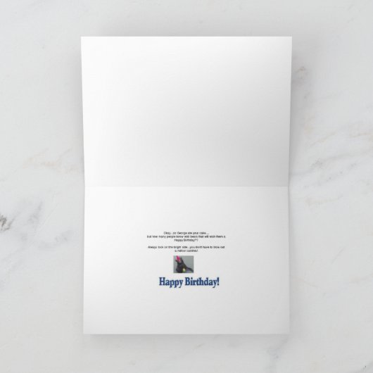 Geburtstagsbär Gruß Karte (Innenseite)