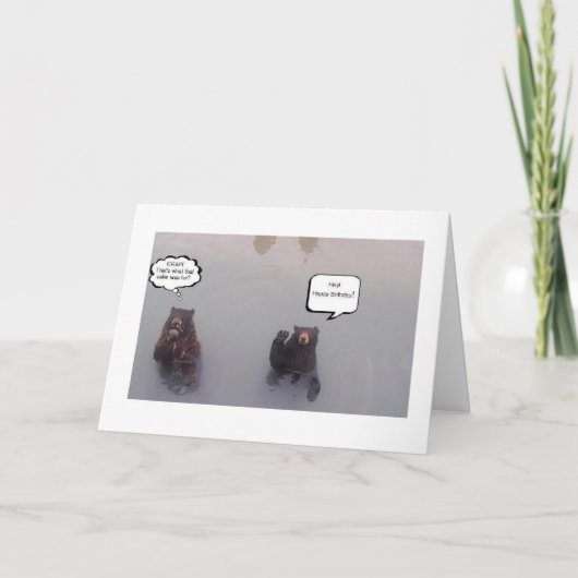 Geburtstagsbär Gruß Karte (Vorderseite)